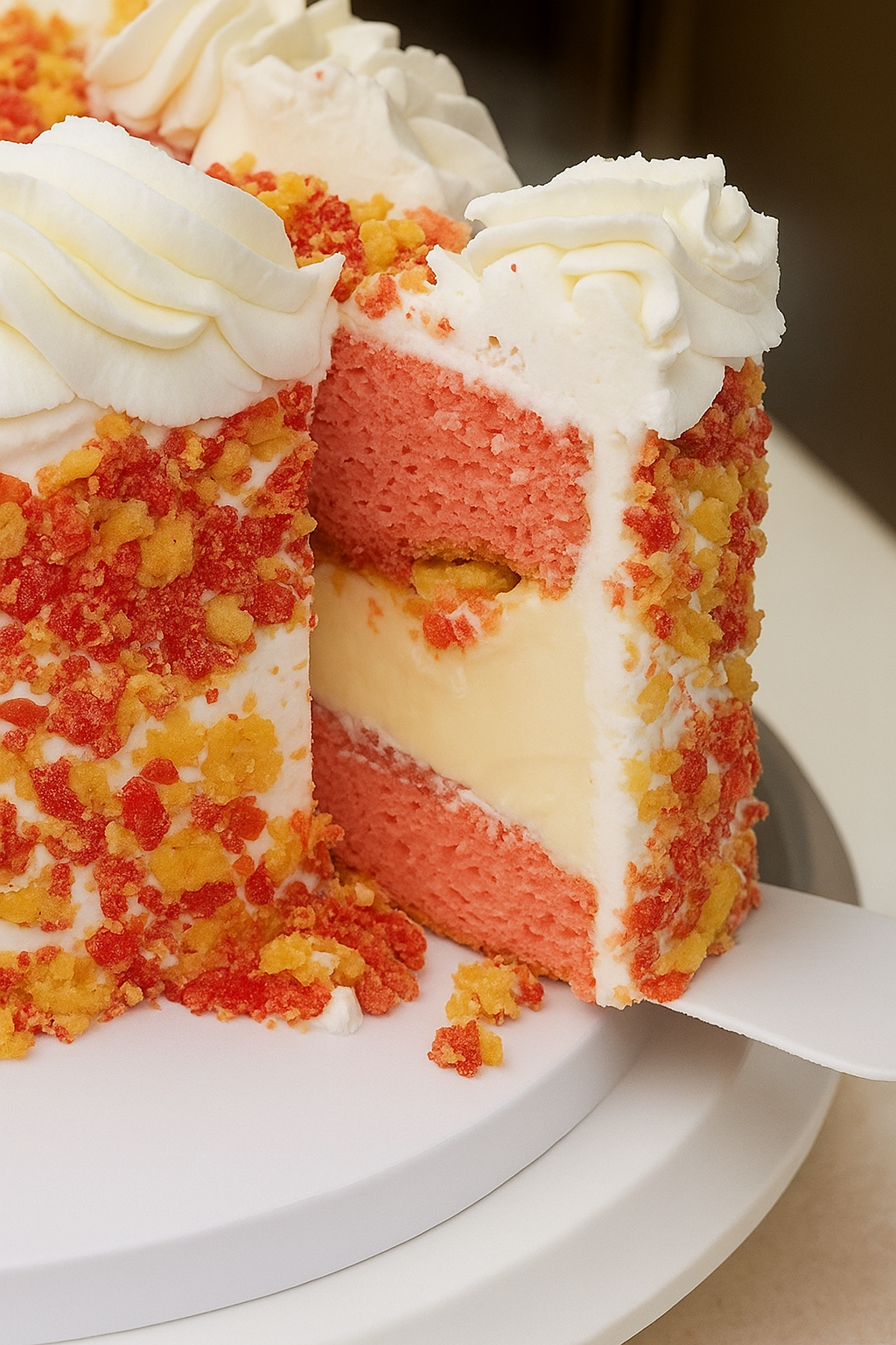 Strawberry shortcake slice layered with cream and fresh strawberries – Bmore Sweets dessert delight